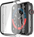 Misxi 2 Pack PC Case with Tempered Glass Screen Protector Compatible with Apple Watch Series 9 (2023) Series 8 Series 7 41mm, Ultra-Thin Scratch R...