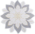 Embroidered Holiday Christmas White and Gold Star Poinsettia Doily Place Mat Small Table Topper (23 Inch Round)...