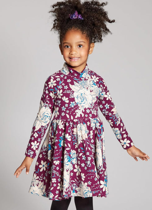 McCall's Children's and Girls' Knit Top, Dresses and Pants Sewing Pattern Kit, Design Code M8353, Sizes 7-8-10-12-14...