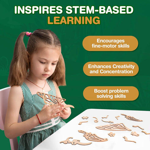 CoolToys Intrepid Insects Paint n' Play 3D Model and Craft Kit - Educational and Fun 3D Wooden Models Building and Painting Set for Kids Ages 6+ -...