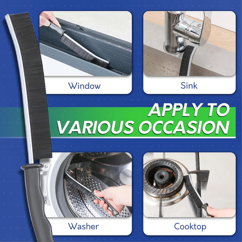 BOOMJOY Grout Brush with Long Handle, Grout Cleaner for Tile Floors, Hard Bristle Crevice Cleaning Brush, Floor Scrubber for Tile Grout Line, Show...