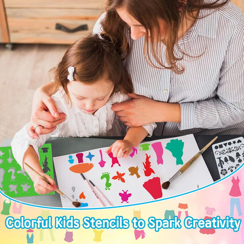 Drawing Stencils for Kids 30 Pieces Kids Stencils for Drawing with 500+ Patterns, Great Art Stencils Gift for Boys Girls Birthday Christmas...