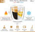 DLux Espresso Coffee Cups 3oz, Double Wall, Clear Glass set of 4 Glasses, Insulated Borosilicate Glassware Tea Cup...