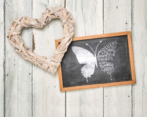 GSS Designs Butterfly Stencil - Reusable DIY Wall Art Painting Stencil (12x12Inch) - Wording Words and Quote Ideas for Walls, Floors, Fabrics, Woo...