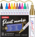 Paint Pens Markers Never Fade Quick Dry and Permanent, 12 Color Oil-Based Waterproof Paint Marker Pen Set for Rocks Painting, Stone, Wood, Fabric,...