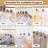 Mlici Clothes Hanger Connectors - 60 Pcs Multi-Level Cascading Hooks, Heavy Duty Plastic Mini Hooks for Space Saver Closet Organizer, Black...