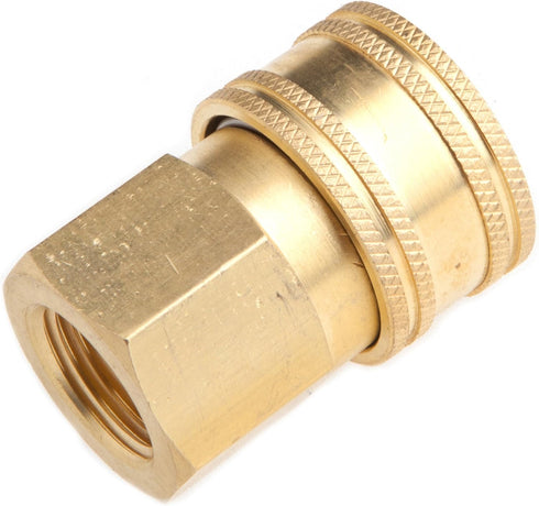 Forney 75129 Pressure Washer Accessories, Quick Coupler Female Socket, 3/8-Inch Female NPT, 4,200 PSI, Brass...