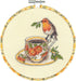Dimensions Birdie Teacup Counted Cross Stitch Kit for Beginners, 6" Diameter, Multicolor 5 Piece...