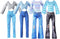Bencailor 8 Pieces Doll Clothes 11.5 Inch Girl Doll Accessories Cotton Elf Sweaters Denim Pant Regular Outfit Doll Clothing (Stripe)...
