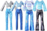 Bencailor 8 Pieces Doll Clothes 11.5 Inch Girl Doll Accessories Cotton Elf Sweaters Denim Pant Regular Outfit Doll Clothing (Stripe)...