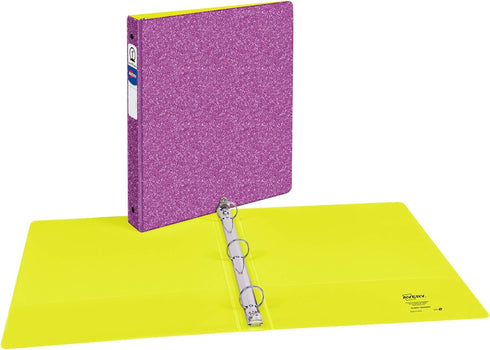 Avery Glitter Binder with 1" Round Ring, 175-Sheet Capacity, Color Will Vary, 1 Binder (3239)...