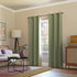 Sun Zero Easton Energy Saving Blackout Grommet Curtain Panel, 40" x 84", Sage Green...