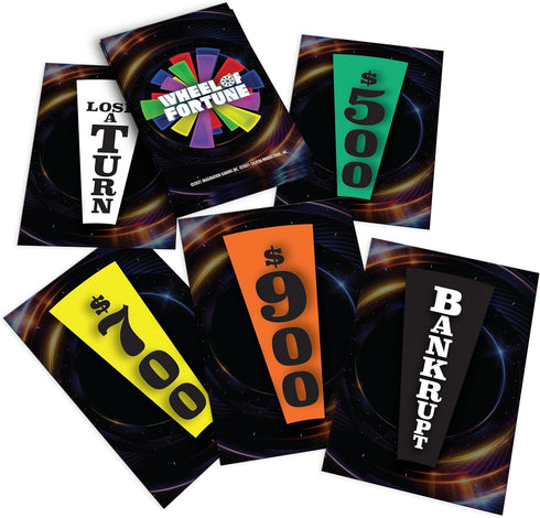 WHEEL of FORTUNE Deluxe JUMBO Card Game, Play America’s Game at Home with Friends and Family, Spin The Wheel, Solve a Puzzle, Win! Home Entertainm...