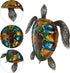 NUOBESTY Turtle Statue Outdoor Metal Turtle Wall Decor Sea Turtle Hanging Wall Art Iron Tortoise Sculpture Ocean Decoration for Home Bedroom Garde...