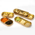 drizzle Sauce Dish Stainless Steel Gold Soy Tomato Sauce Salt Vinegar Sugar Spices Flavor Condiment Dip Bowls Korean BBQ Home Kitchen Plates...