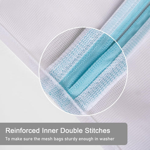 Polecasa Premium Soft Fine Mesh Laundry Bags with Sturdy Zipper for Delicates - 2 Pack Jumbo Durable Laundry Wash Bags - Protect Clothes in Washin...