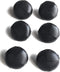 6 - 7/8'' Black Buttons Sets , Black Genuine Leather Button Folded Design,-Ideal Leather Replacement Button Set for Your Favorite Harris Tweed, Ca...