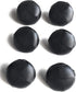 6 - 7/8'' Black Buttons Sets , Black Genuine Leather Button Folded Design,-Ideal Leather Replacement Button Set for Your Favorite Harris Tweed, Ca...
