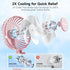 AMACOOL Portable Handheld Fan with Dual Motor, 12 Blades, Powerful 4 Speeds Hand Fan, Foldable, Battery Operated 3 IN 1 Personal Cooling Fan for H...