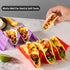 Premium Large Taco Holder Stand, Colorful Holders Set of 6 or 4 for 3 Tacos, Soft or Hard Shell Holder, Street Rack, Tray Plates, BPA Free, Dishwa...