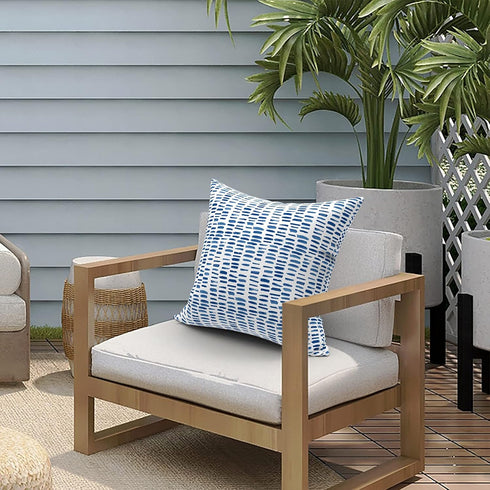 LVTXIII Outdoor Pillow Covers ONLY, Square Throw Pillow Covers, Modern Cushion Cases for Sofa Patio Couch Decoration 18 x 18 Inch, Pack of 2, Pebb...