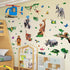 Amaonm Creative Giant Removable Cartoon Zoo Wild Jungle Animals 3D DIY Lion Giraffe Elephant Tree Wall Decals Nursery Decor for Kids Bedroom Livin...