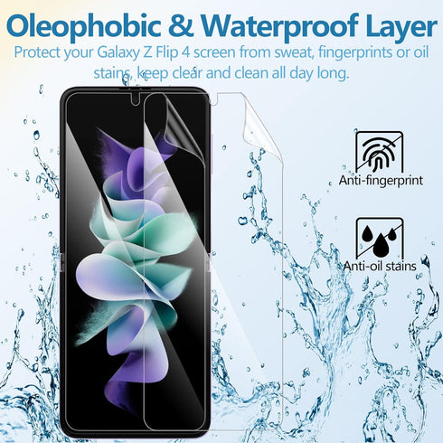 Galaxy Z Flip 4 Screen Protector 2 Pack, Hydrogel Film Screen Protector for Samsung Galaxy Z Flip 4, Soft EPU Screen Protector Full Covered, High ...