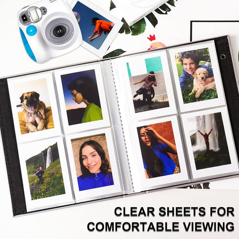 Vienrose Instax Mini Photo Album Book 208 Pictures 2x3 Polaroid Photo Album, for Fujifilm Instax Mini 7s 8 9 11 12 25 26 40 50s 90 Evo Z2300 Insta...