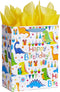 Bobobag 13" Large Gift Bag with Tissue Paper for kids Birthday gift bags (Dinosaur)...