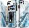 LETO for iPhone 8 Plus Case,iPhone 7 Plus Case,Flip Folio Leather Wallet Case Cover with Opal Blue Marble Designs for Girls Women,Card Slots,Prote...