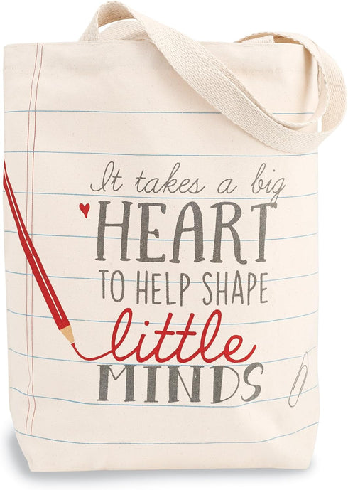 Mud Pie 4035006H Heart Teacher Canvas Tote...