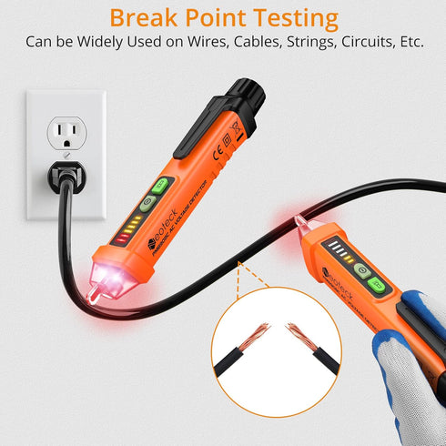 Neoteck Non-Contact AC Voltage Tester Pen, AC 12-1000V, LED Flashlight, Buzzer Alarm for Live/Null Wire Judgment...