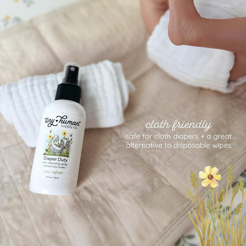 Diaper Duty Diaper Area Wash 4oz (2 Pack), Orange Blossom & Aloe, Gentle Cleansing Spray for Cloth Diapers, Calming & Soothing...
