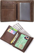 BULLCAPTAIN Genuine Leather Men Wallet Short Design Bifold Wallets Credit Card Holder for Mens (Brown)...