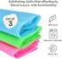 TranquilBeauty Exfoliating Towel Set of 3 - Soft, Quick-Dry Scrub Towels for Body (Not for Face) | Deep Cleanse | Machine Washable | Korean Exfoli...