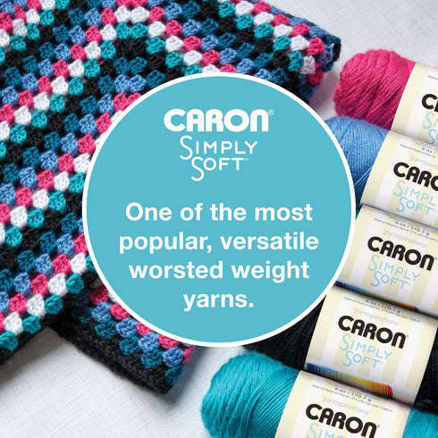 Caron Simply Soft Woodland Heather Yarn - 3 Pack of 141g/5oz - Acrylic - 4 Medium (Worsted) - 250 Yards - Knitting, Crocheting & Crafts......