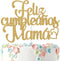 Ferastar Feliz Cumpleaños Mama Cake Topper,Best Mom Ever,Happy Mothers Day,Mom Birthday Party Decorations Gold Glitter....