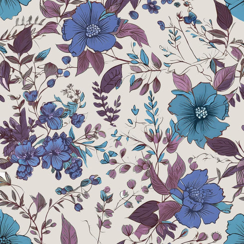 Purple Floral Wallpaper Peel and Stick Wallpaper Vinyl Wallpaper Stick and Peel Colorful Contact Paper for Cabinets Waterproof Self Adhesive Wall ...