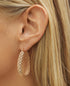 Gold Filigree Earrings for Women | Barzel 18K Gold Plated Link Mesh Braided Filigree Hoop Earrings (Gold)...