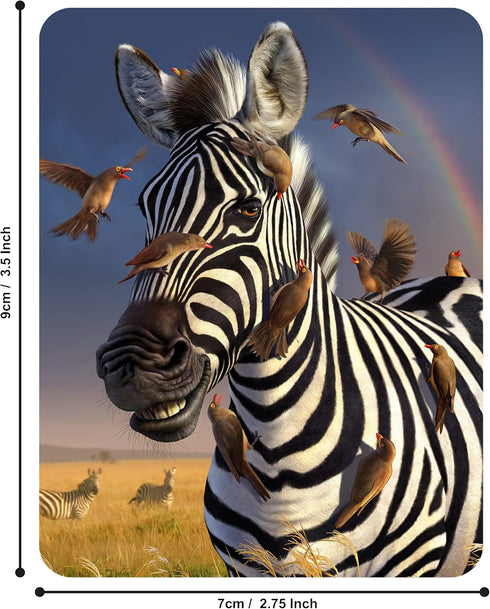 Magnet - Jailbird from Deluxebase. Lenticular 3D Zebra Fridge Magnet. Magnetic Decor for Kids and Adults with Artwork Licensed from Renowned Artis...