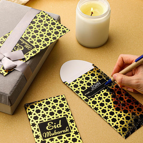 48 Pcs Eid Mubarak Money Envelopes for Cash Gifts Eid Money Envelopes with Gold Foil Printing Design Ramadan Lucky Cash Currency Gift Card Holders...