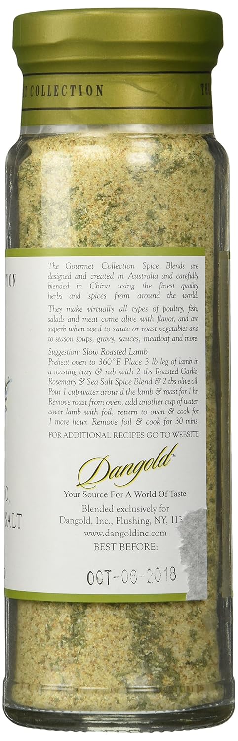 The Gourmet Collection Spice Blends Roasted Garlic, Rosemary & Sea Salt Blend - Rosemary Seasoning Salt for Cooking - Meat, Fish Vegetable Seasoni...