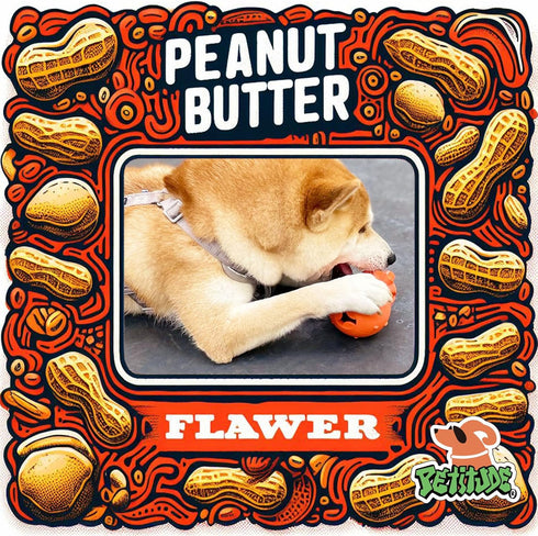 Fat Pear Indestructible Dog Chew Toy - Teething Peanut Butter Rubber Toy for Large, Medium, and Small Dogs - Interactive Puzzle Treat Dispensing T...