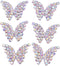 KAOYOO 10Pcs Crystal Rhinestone Butterfly Embellishments Buttons Sew on Buttons for DIY,Decoration(20mm/AB)...