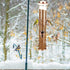 Metal Bird Feeder Tube Hanging Wild Bird Seed Feeder Aluminum Six Port Bird Feeders,1.4 mm Extra Thick Solid Tube Transparent with Steel Hanger Gr...