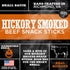 Premium Hickory Smoked Real Beef Dog Treats - Bully Snap Stick, 12 pack - Reward, Puppy & Dog Training Treats - USA Smoked & Packed - No Additives...