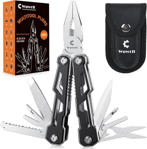 Multitool with Safety Locking,16-in-1 Multi Tool Stainless Steel Pocket Knife Set with Pliers, Upgrade Camping Tool Gifts for Men,for Survival, Ca...