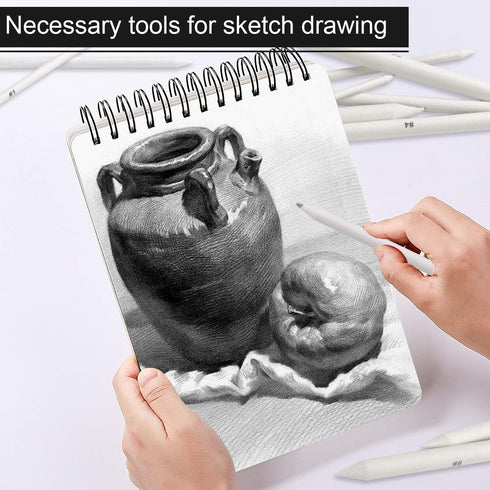 FEBSNOW 48 Pcs Blending Stump and Tortillions, Paper Art Blenders, Art Pencils, Drawing Pencils for Artists Student Sketch Drawing Tools, Drawing ...