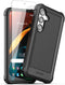 ENCASED Falcon Designed for Samsung Galaxy S24 Plus Case with Tempered Glass Screen Protector, Full Body Protective Phone Case (Black) (S24+)...