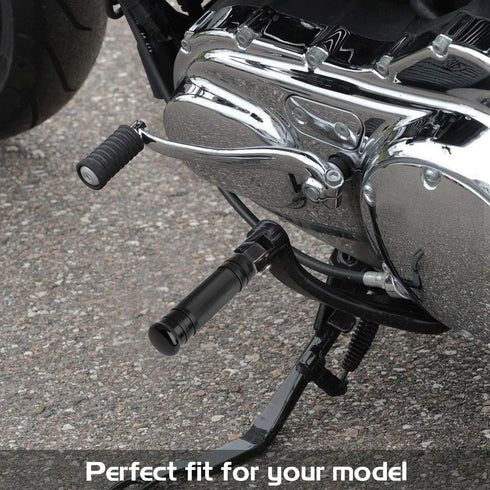 NTHREEAUTO Male Footpegs, Black CNC Billet Passenger Foot Pegs, Motorcycle Footrests Pedals Compatible with Harley Dyna, Sportster, Forty Eight...